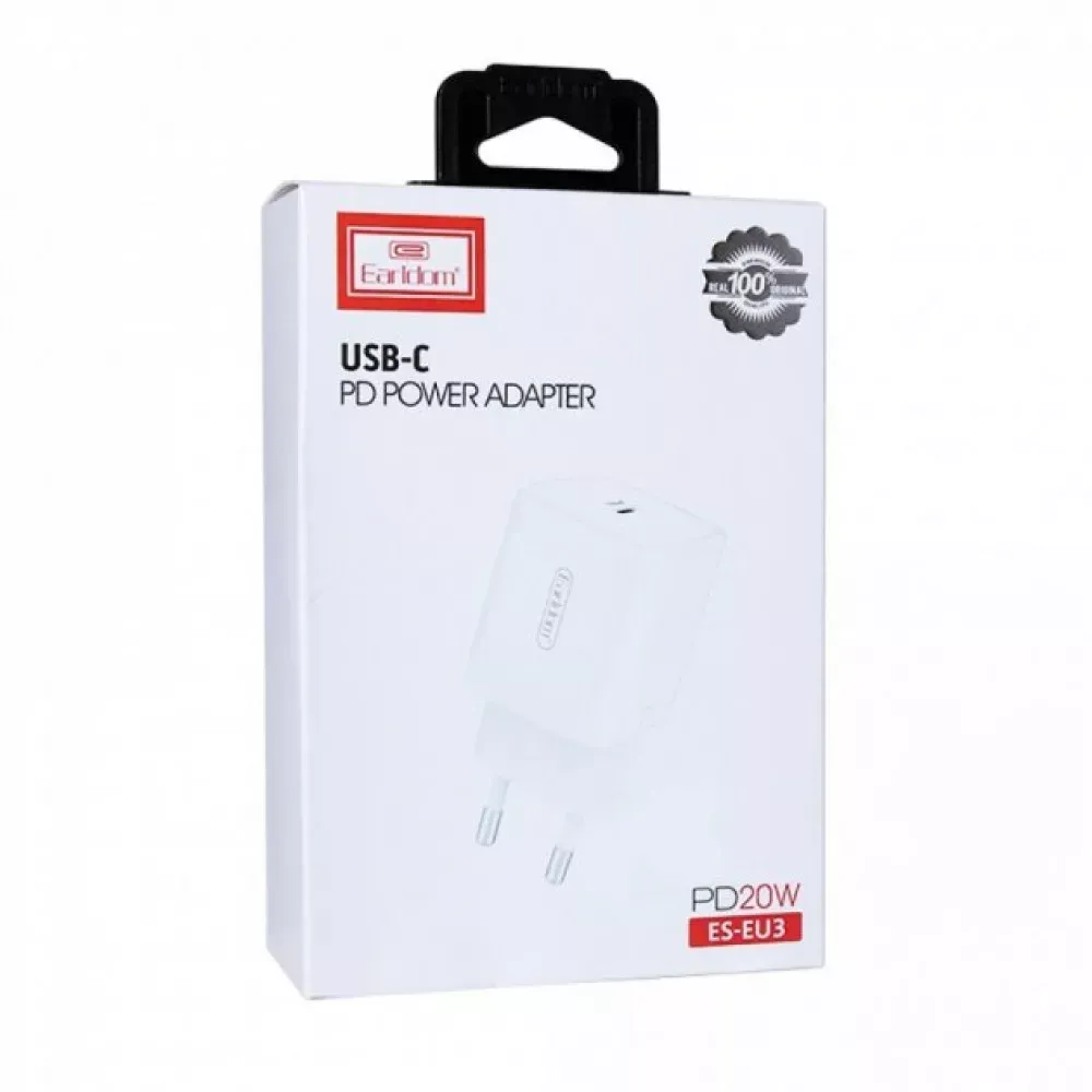 Home Charger 20W 1C Lightning Cable Earldom ES-EU3 PD — фото 3