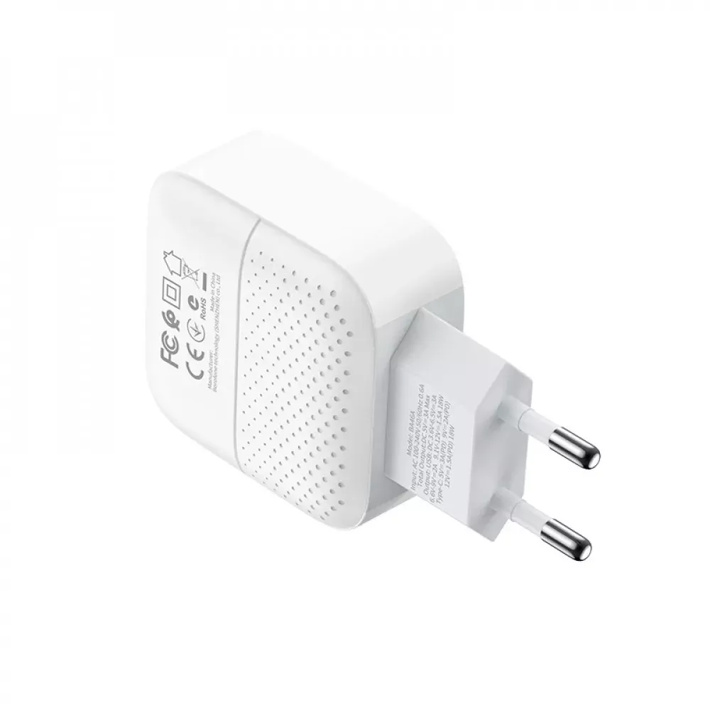 Home Charger 20W PD QC3.0 Borofone BA46A — White — фото 4