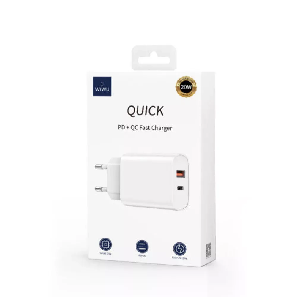 Home Charger 20W PD QC3.0 WiWU Wi-U002 — White — фото 3