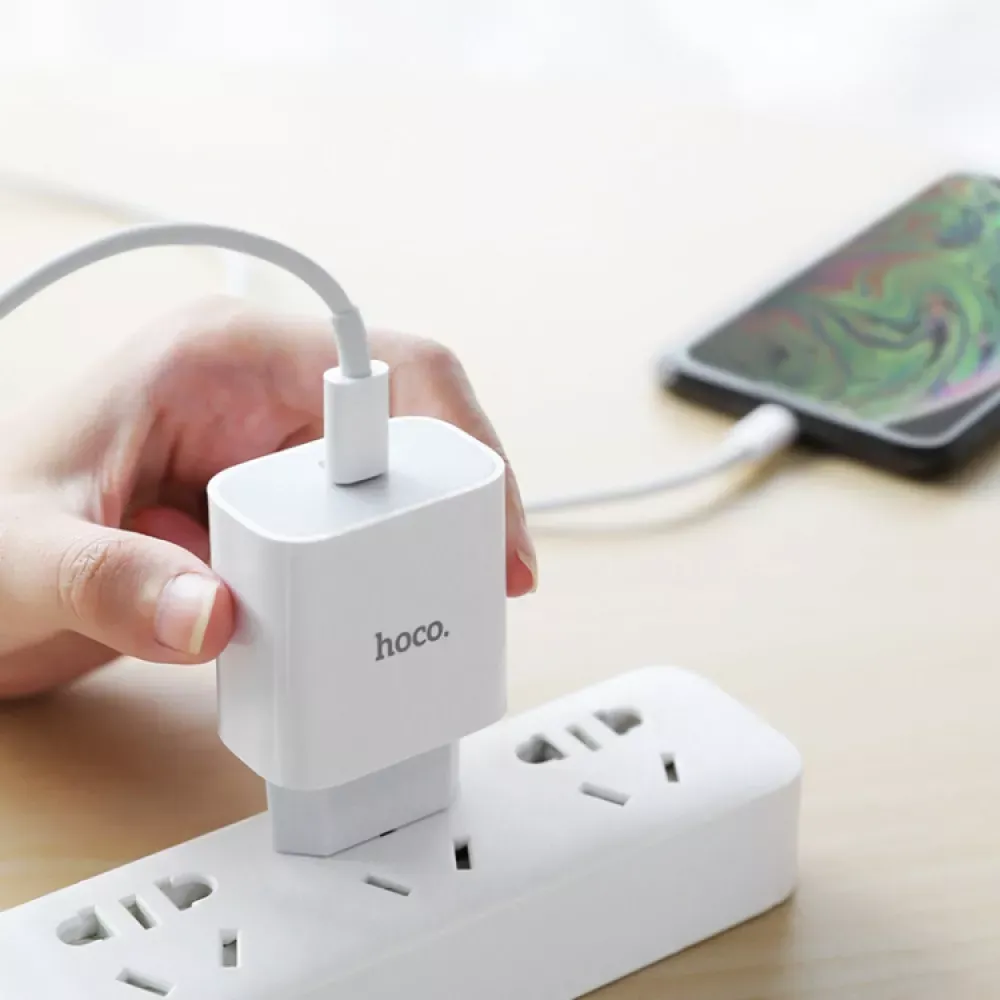 Home Charger 20W PD3.0 Hoco C76A Plus — White - фото 8