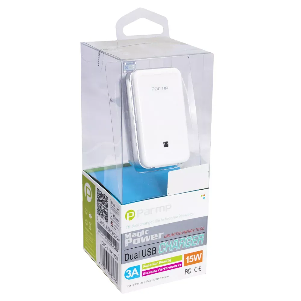 Home Charger 3.0A 2U Micro Cable Parmp White — фото 3
