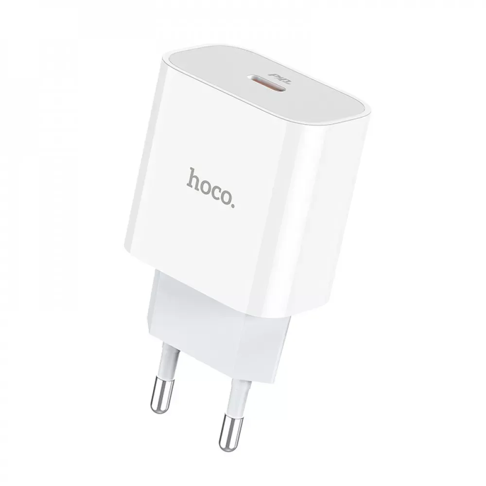 Home Charger 30W PD C to Lightning Cable Hoco C76A Pro — White — фото 4