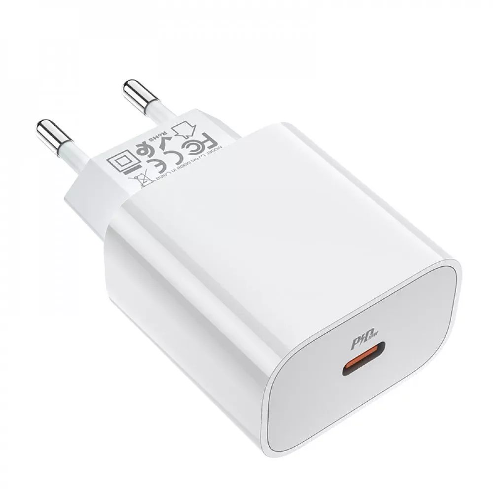 Home Charger 30W PD C to Lightning Cable Hoco C76A Pro — White — фото 6