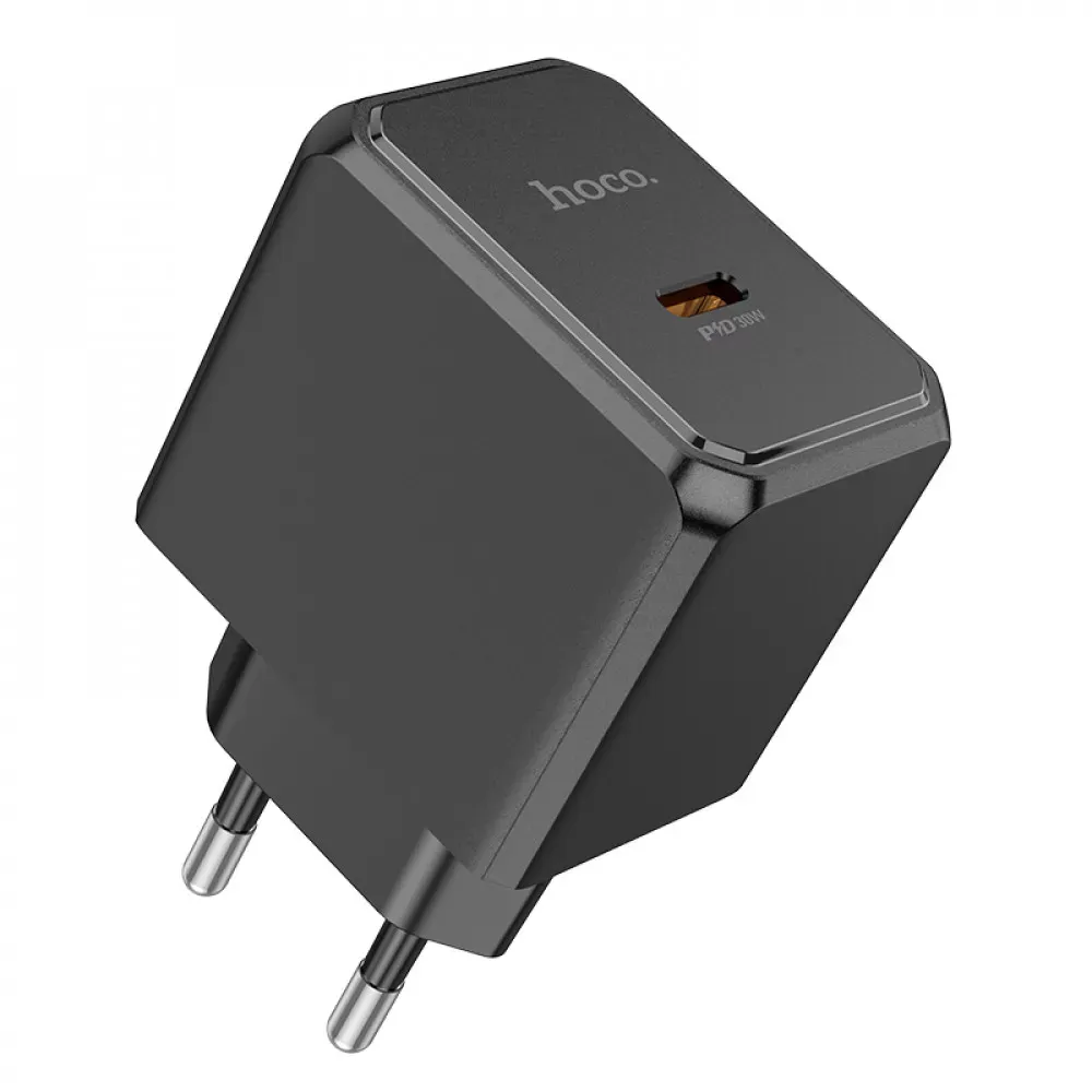 Home Charger 30W PD Hoco CS15A — Black — Hoco