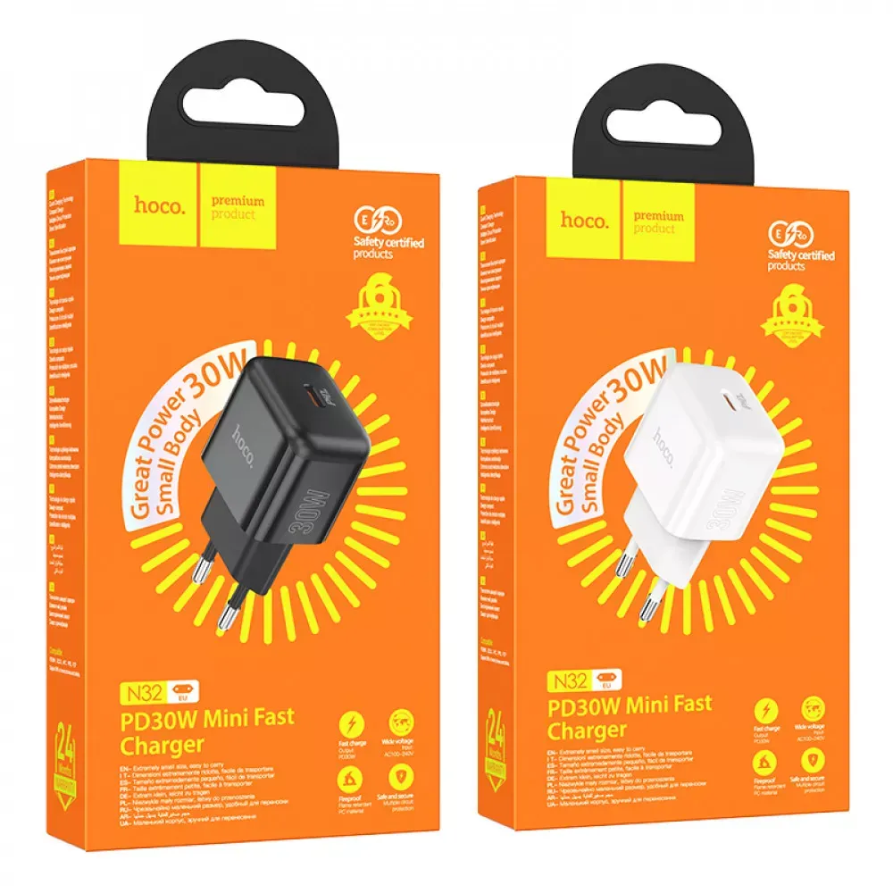 Home Charger 30W PD Hoco N32 Glory — white - фото 7