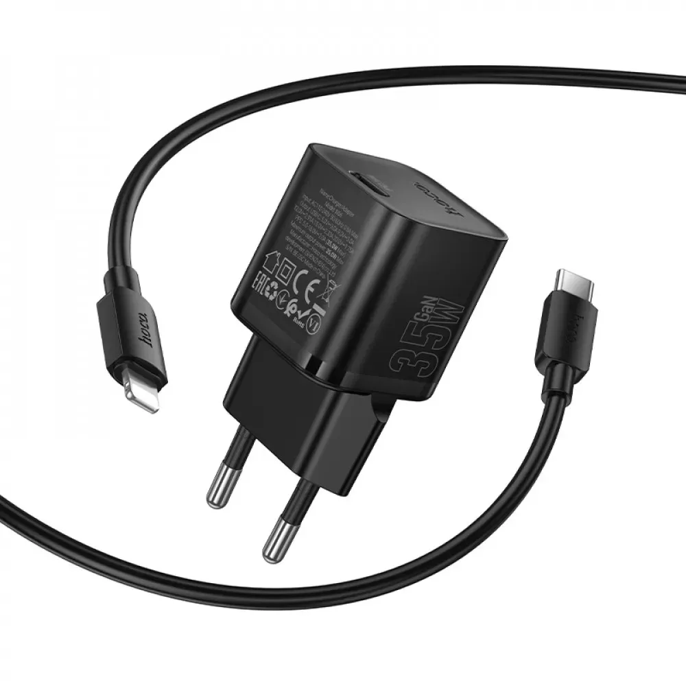 Home Charger 35W PD C to Lightning Cable Hoco N66 — White — фото 4
