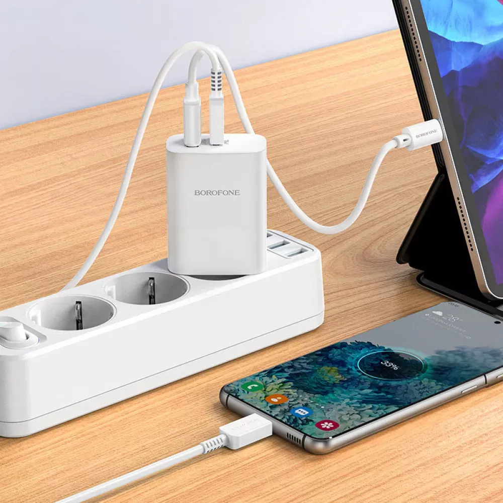 Home Charger 65W PD 1U Borofone BN10 __ — White — фото 7
