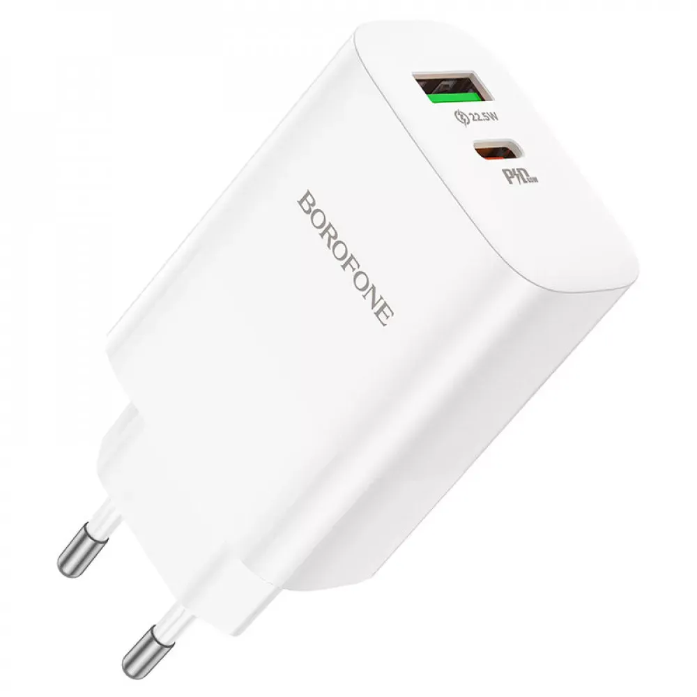 Home Charger 65W PD QC3.0 C to C Cable Borofone BN10 — White — фото 4