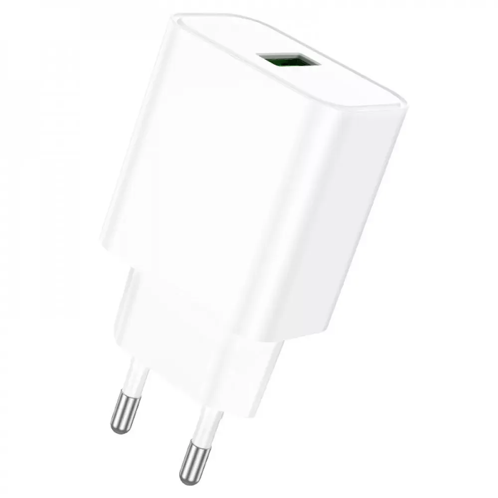Home Charger | 18W | 1U | Cable  USB  C  — Borofone BA72A — White — Borofone
