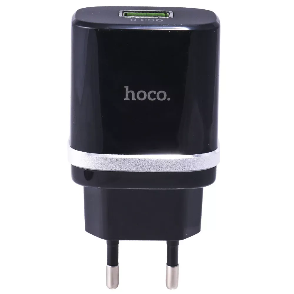 Home Charger | 18W | QC3.0 | Micro Cable — Hoco C12Q — Black — фото 7