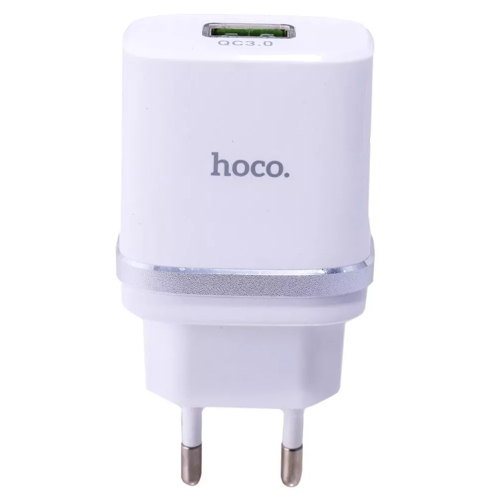 Home Charger | 18W | QC3.0 | Micro Cable (1m) — Hoco C12Q — White - фото 5