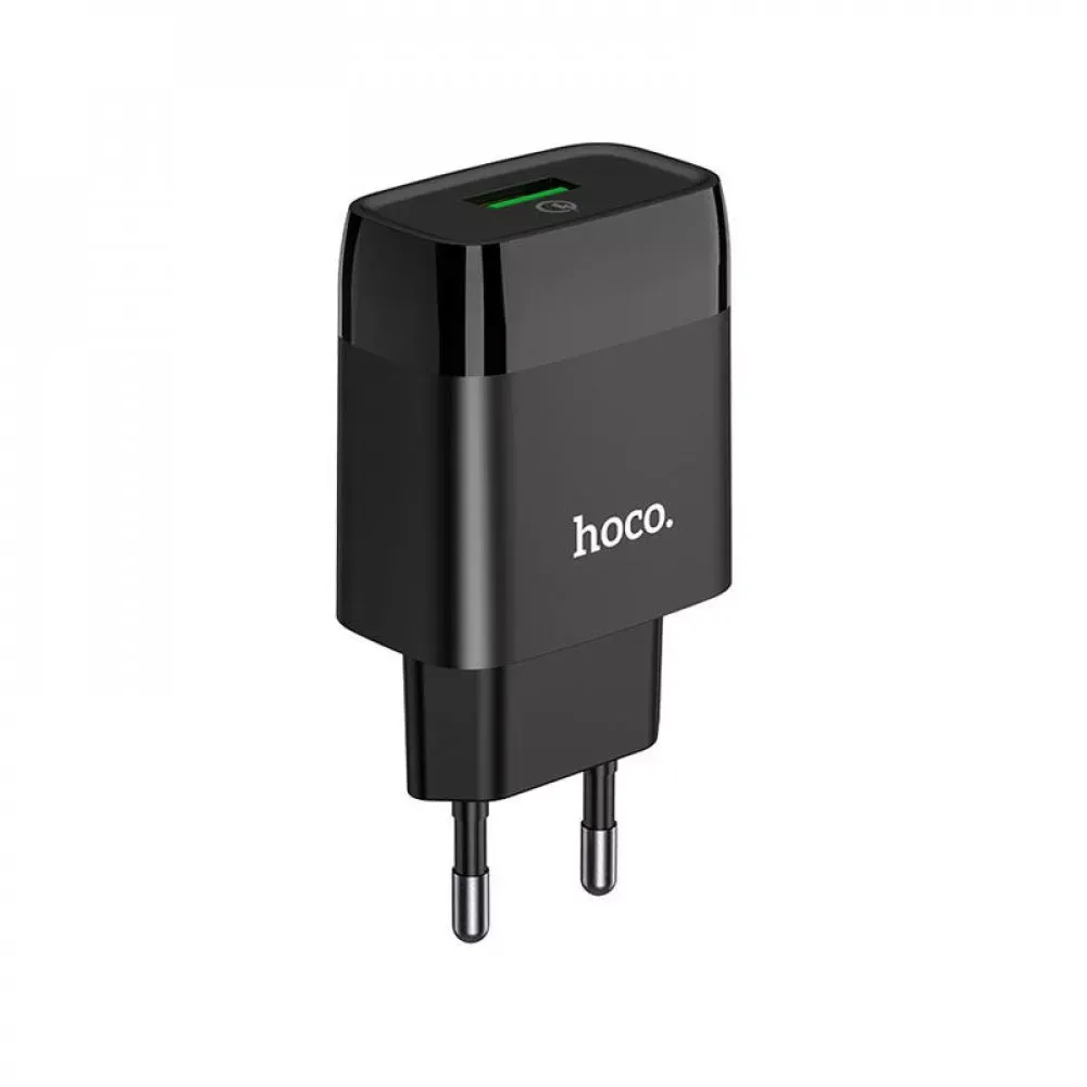 Home Charger | 18W | QC3.0 — Hoco C72Q — Black — Hoco