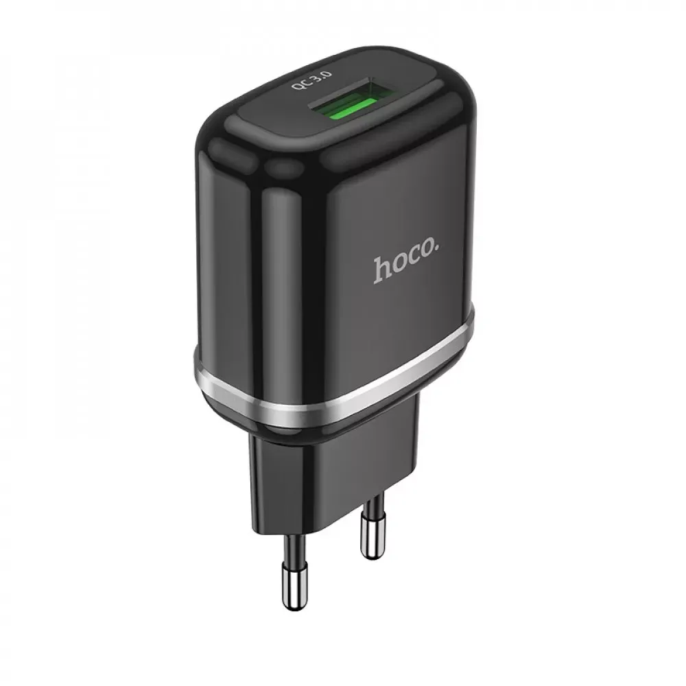 Home Charger | 18W | QC3.0 — Hoco N3 — Black — Hoco
