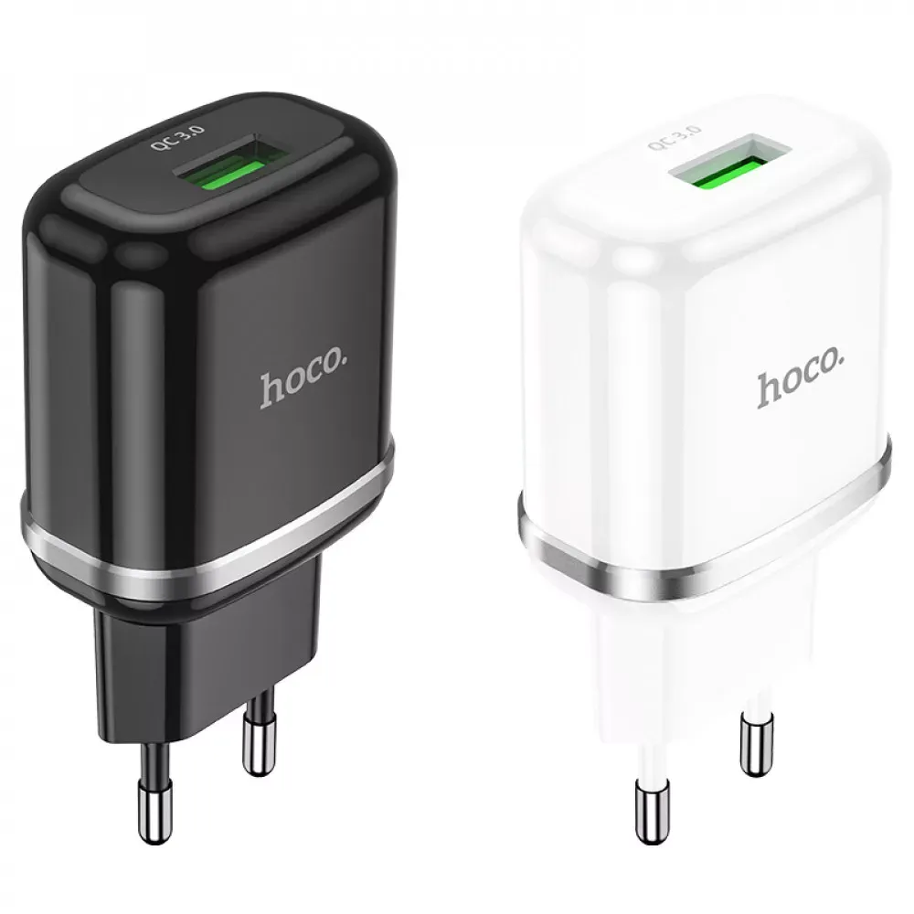 Home Charger | 18W | QC3.0 — Hoco N3 — Black - фото 4
