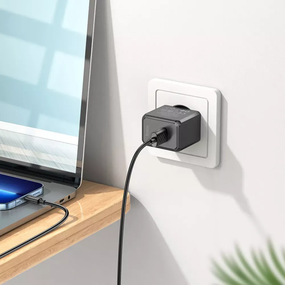 Home Charger | 2.1A | 1U | Lightning Cable (1m) — Hoco CS11A — White - фото 5