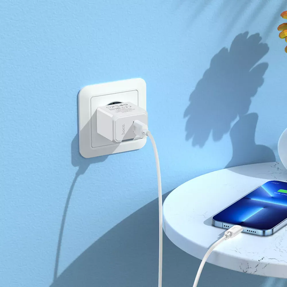 Home Charger | 2.1A | 1U | Lightning Cable (1m) — Hoco CS11A — White - фото 6