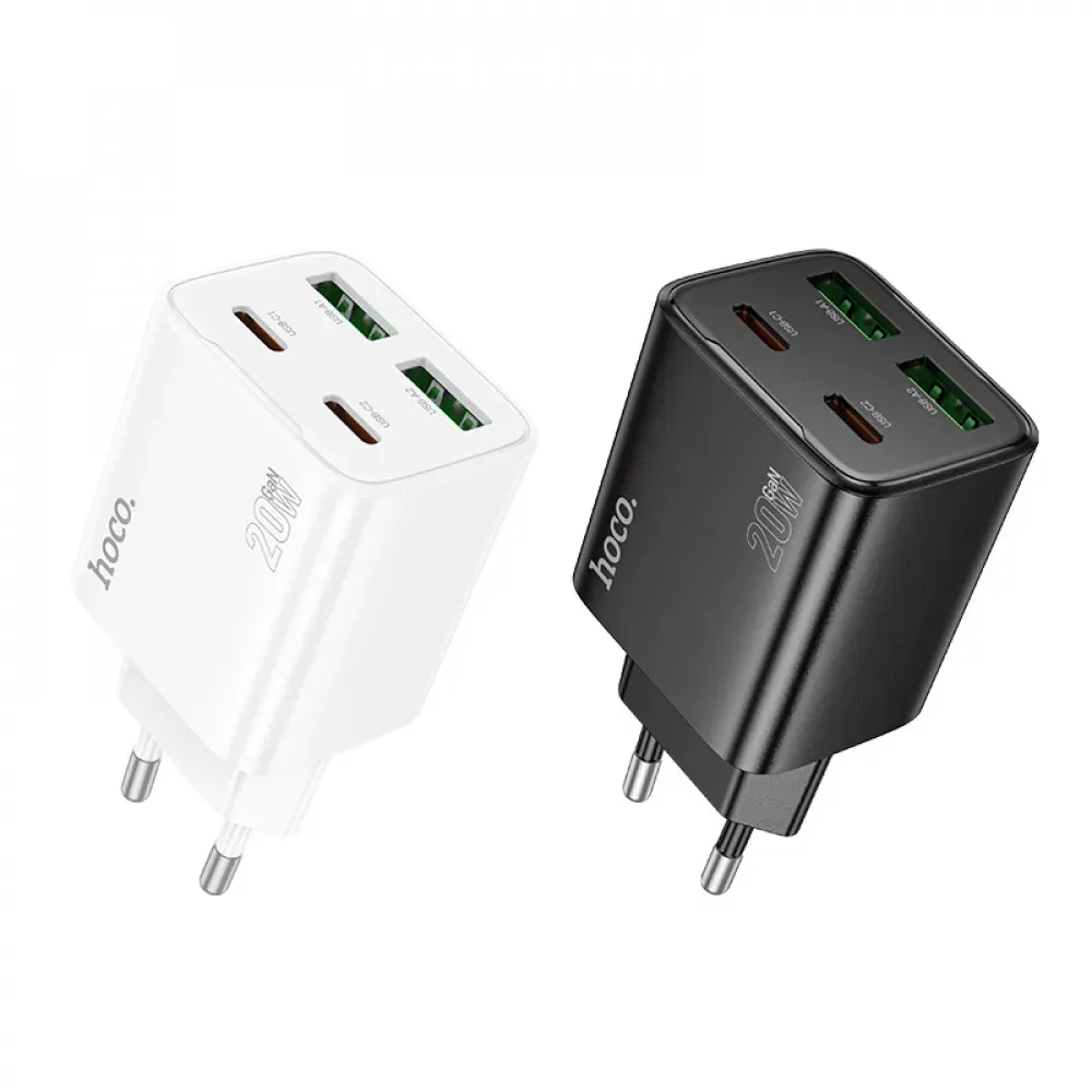Home Charger | 20W | 2PD | 2U — Hoco N55  — Black - фото 7