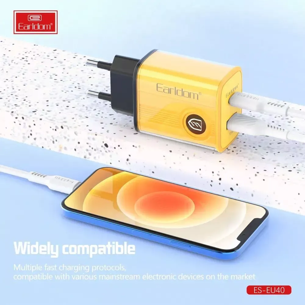 Home Charger | 20W | PD | 1U | USB C Cable — Earldom ES-EU40C