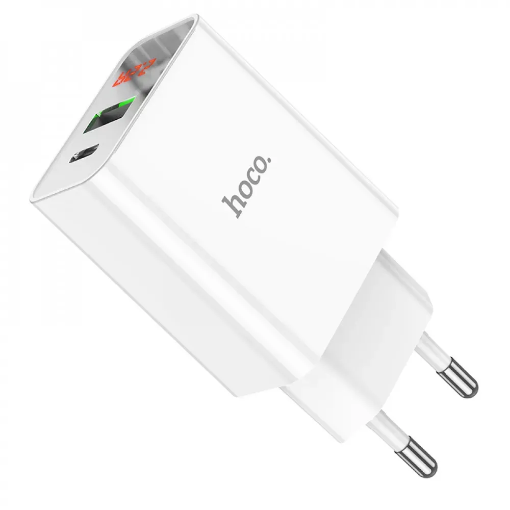 Home Charger | 20W | PD | QC3.0 — Hoco C100A — White - фото 4