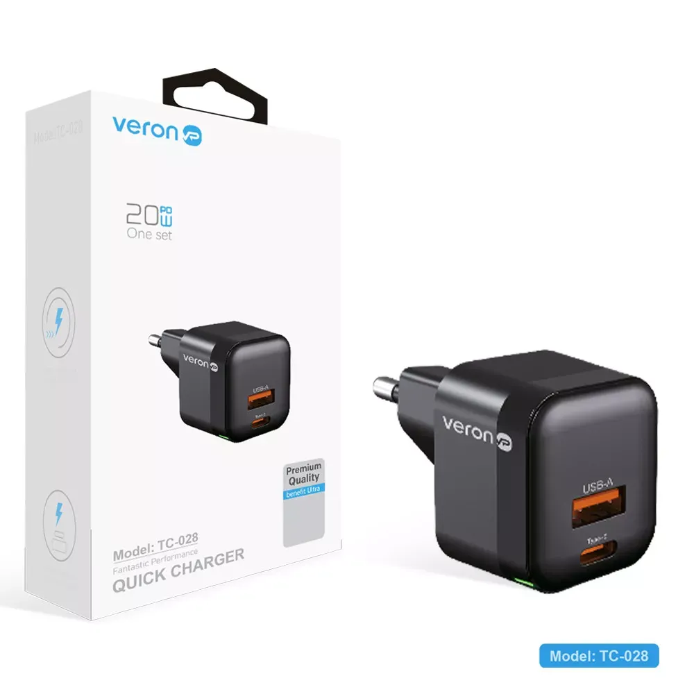 Home Charger | 20W | PD | QC3.0 — Veron TC-028 — VERON