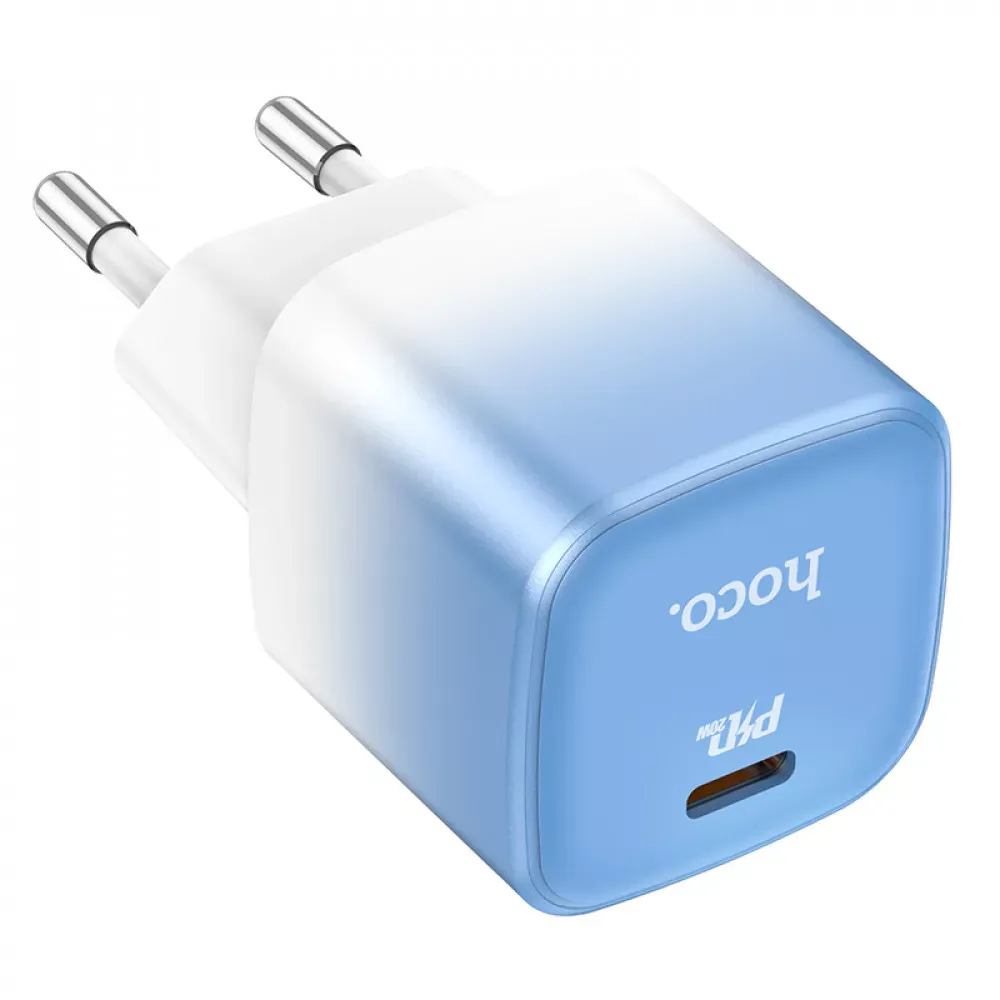 Home Charger | 20W | PD3.0 — Hoco C101A — Ice Blue - фото 4
