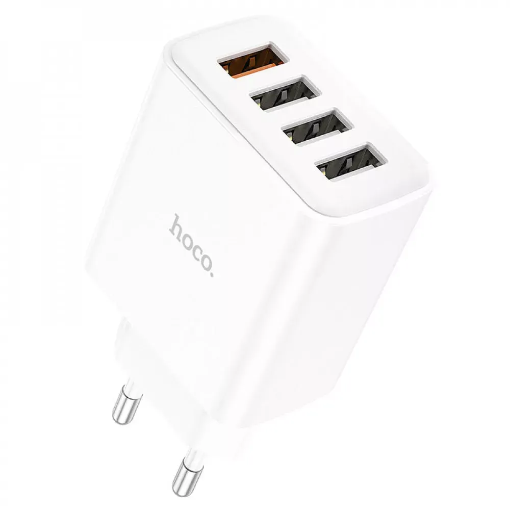Home Charger | 28.5W | 4U | QC3.0 — Hoco C102A — White — фото 4