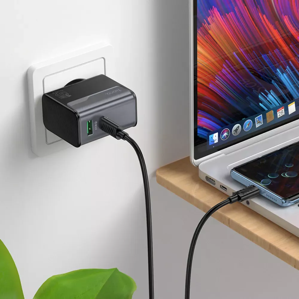Home Charger | 45W | PD | QC3.0 — Hoco CS74A — Black - фото 5