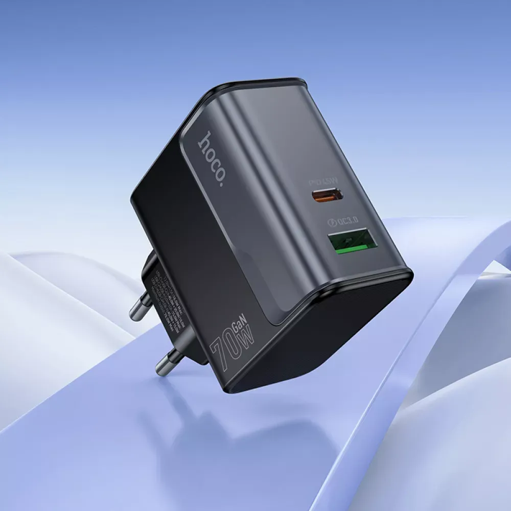 Home Charger | 45W | PD | QC3.0 — Hoco CS74A — Black - фото 6