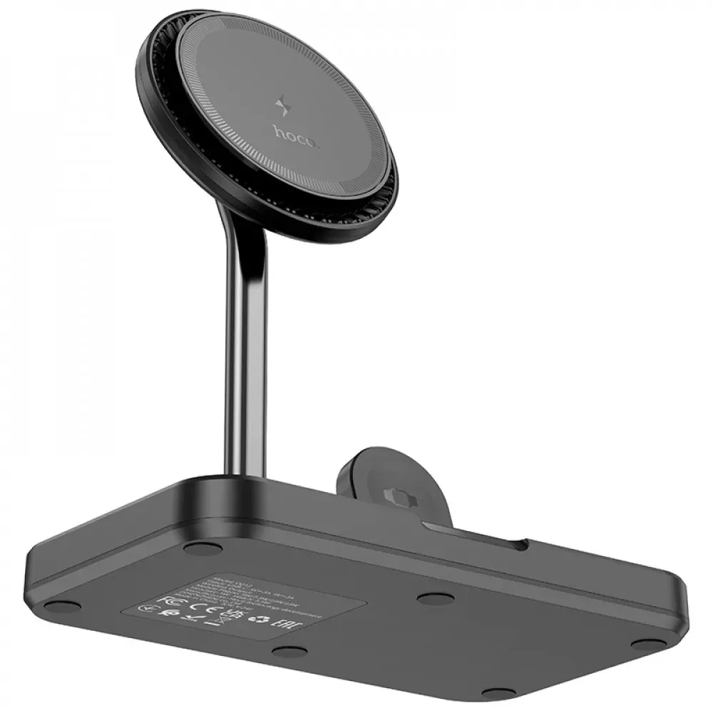 Magnetic Wireless Charger 3 in 1 — Hoco CQ12  — Black - фото 5