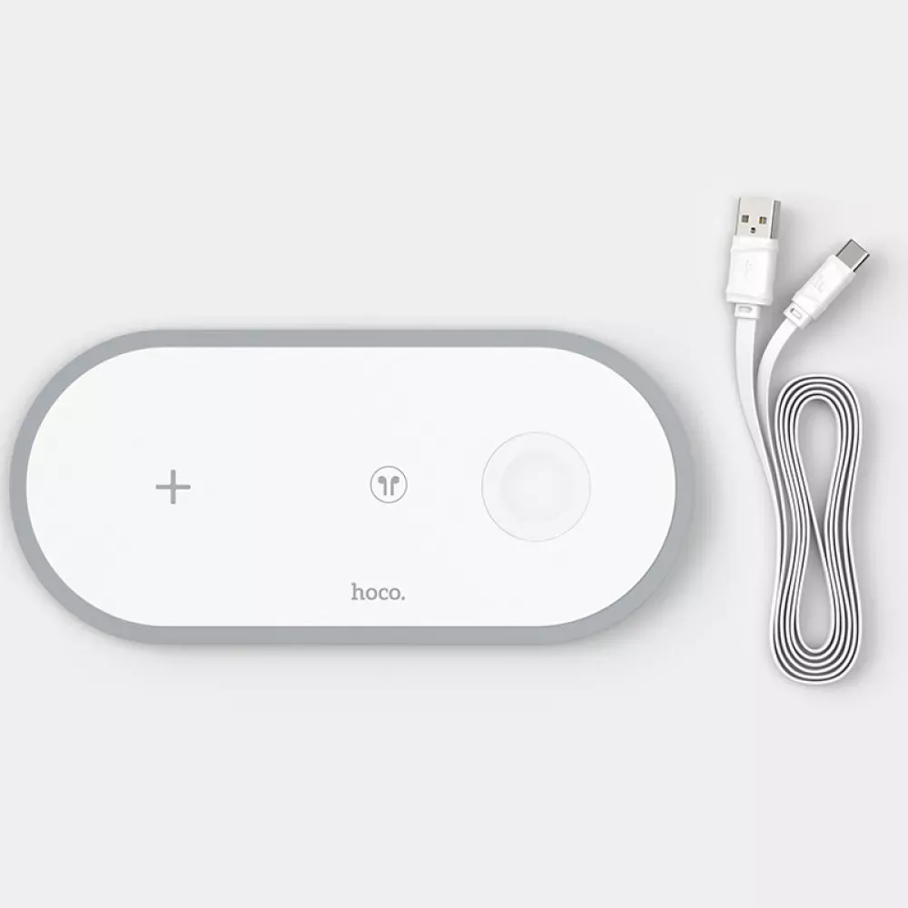Wireless Charger 3 in 1 Hoco CW24 — White - фото 7