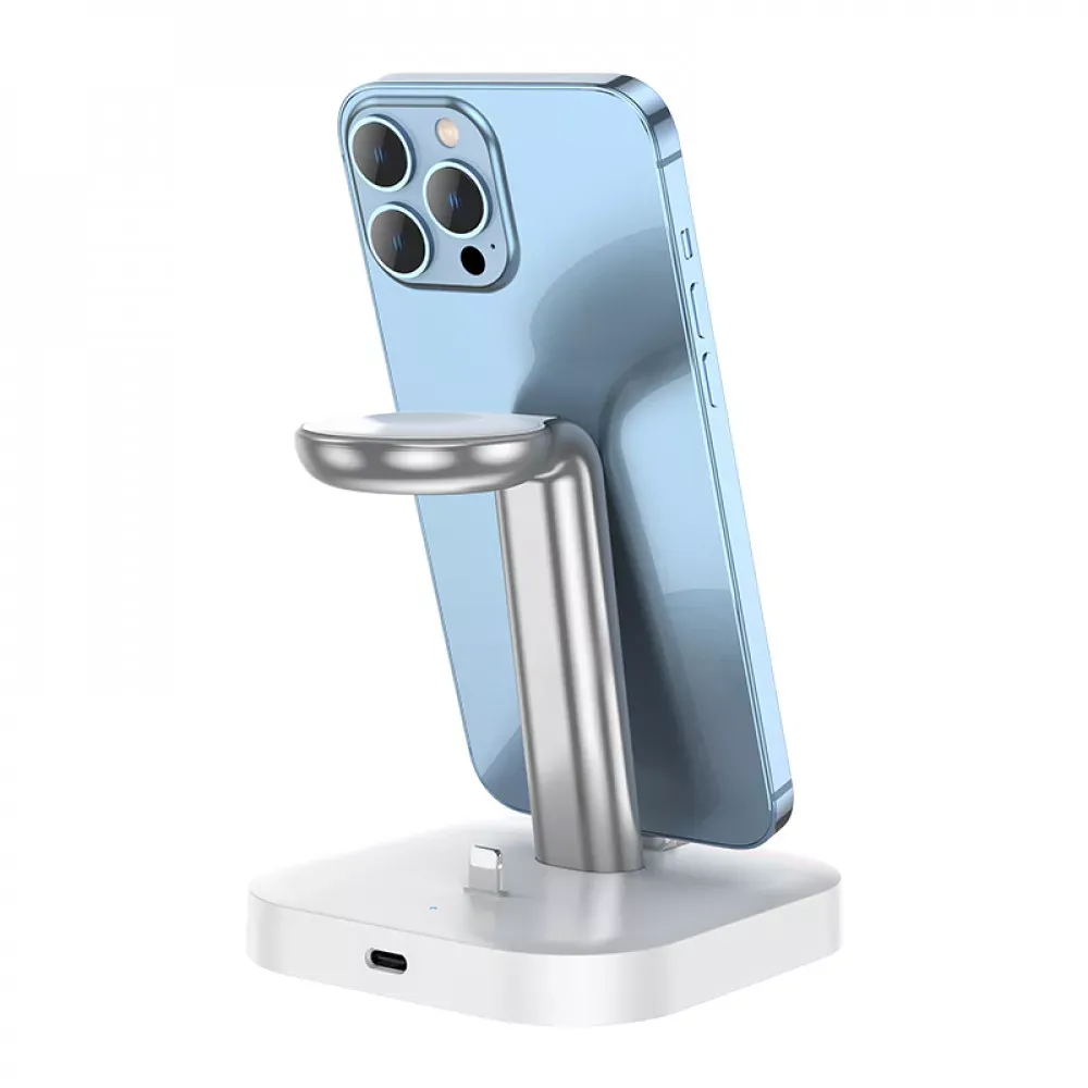 Wireless Charger 3 in 1 Hoco CW43 — black - фото 10