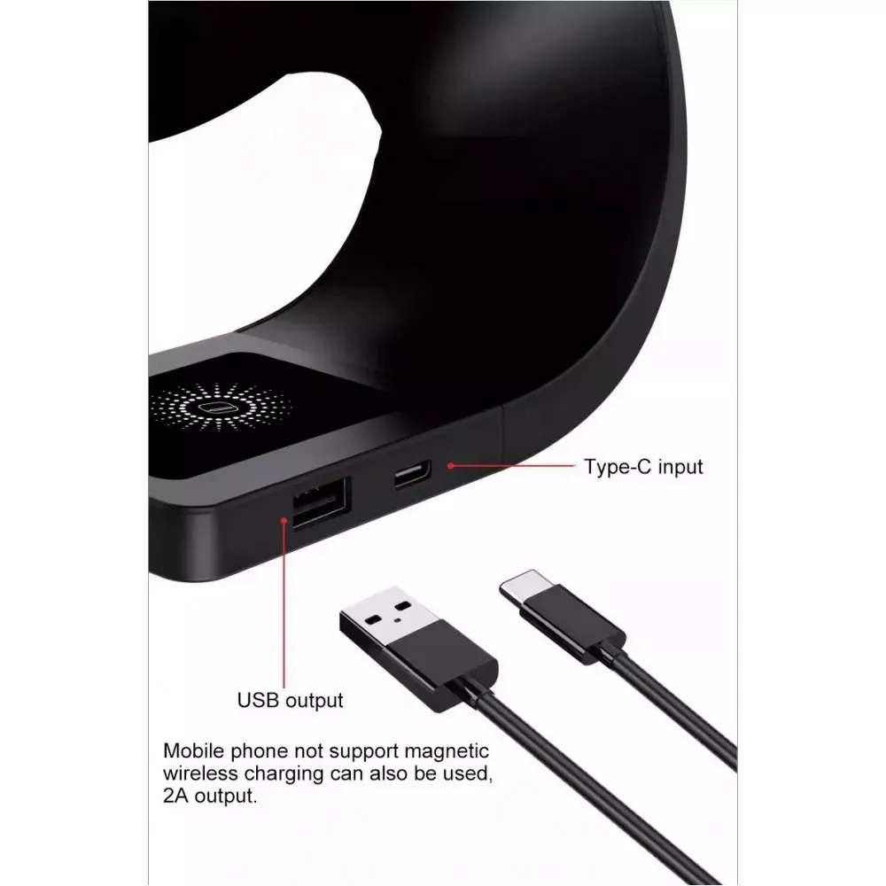 Wireless Charger 3 in 1 Y36 MagSafe — Black - фото 7