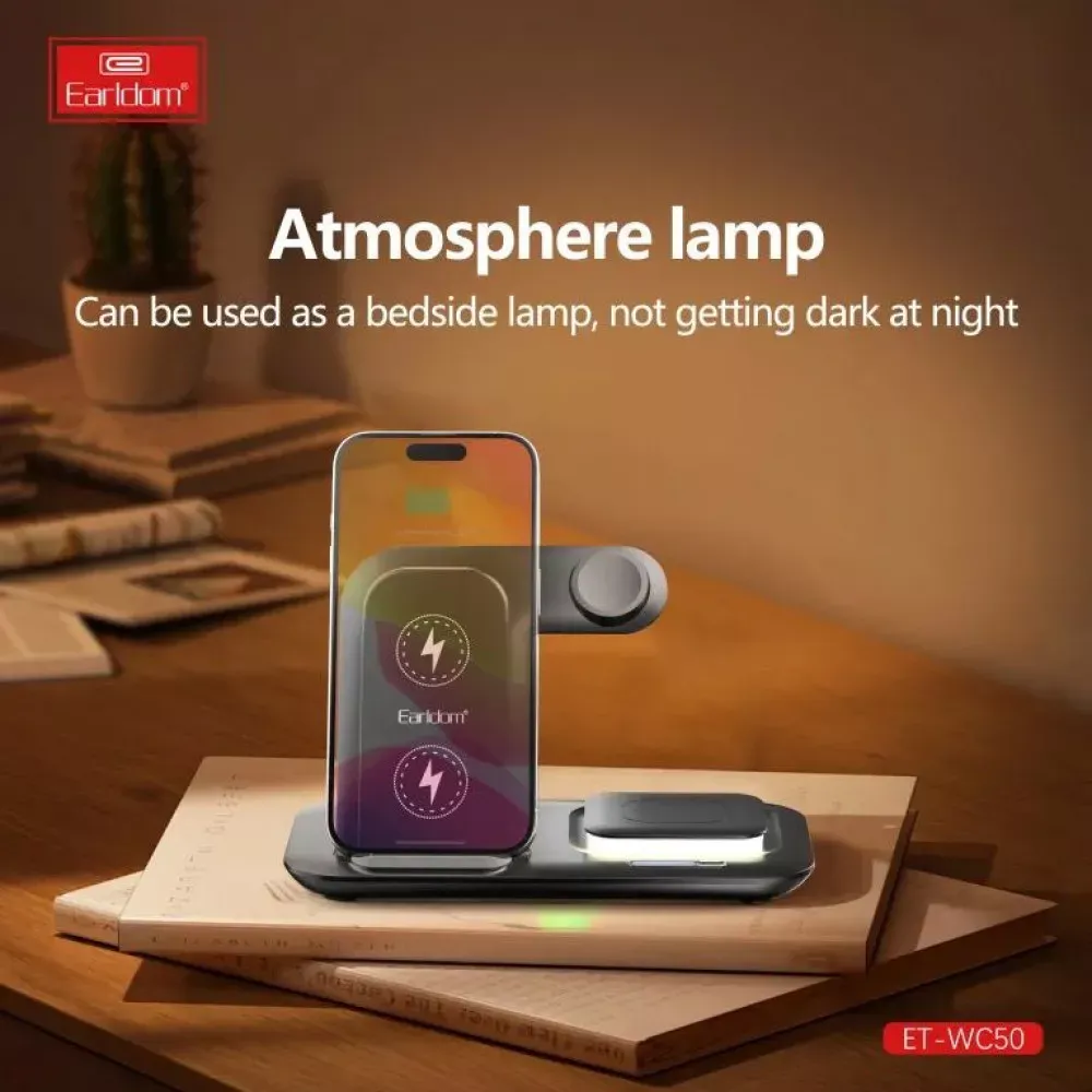 Wireless Charger 3 in 1 — Earldom ET-WC50 - фото 5