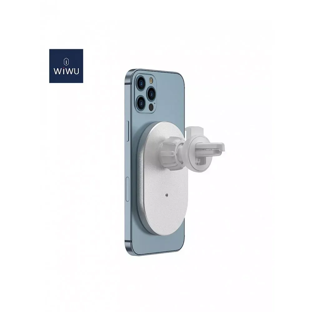 Автотримач магнітний на повітропровід з бездротовою зарядкою 15W WiWU CH-306 - фото 5