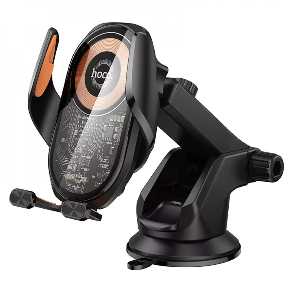 Автотримач розсувний на повітропровід з бездротовою зарядкою 15W Hoco HW34 — Hoco