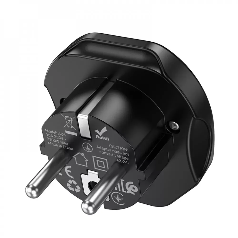 Мережевий перехідник Hoco AC6 — White - фото 6