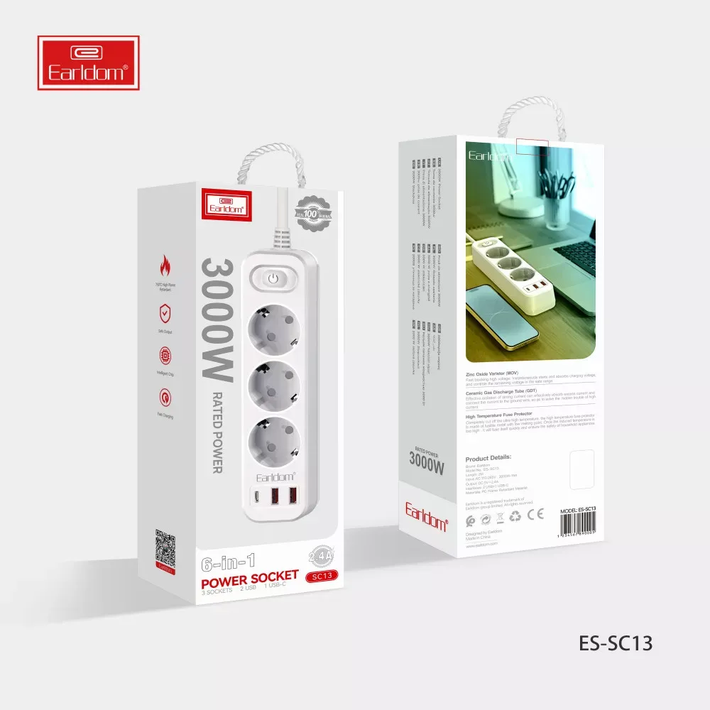 Фільтр живлення 2U | 3P | 1C — Earldom ES-SC13 - фото 3