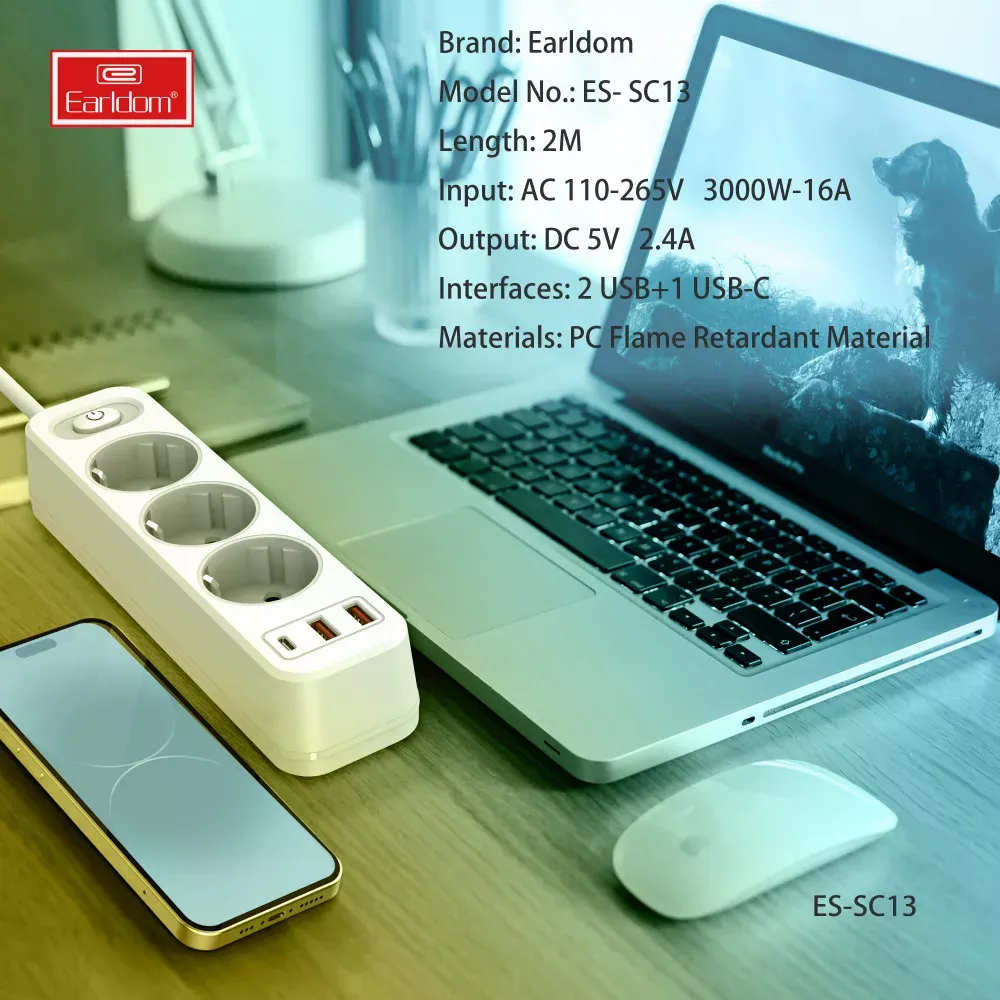 Фільтр живлення 2U | 3P | 1C — Earldom ES-SC13 - фото 4