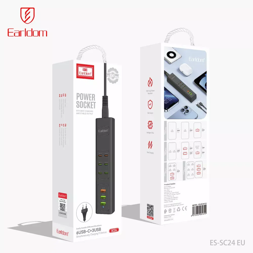 Фільтр живлення 3U | 6C | — Earldom ES-SC24 EU - фото 3