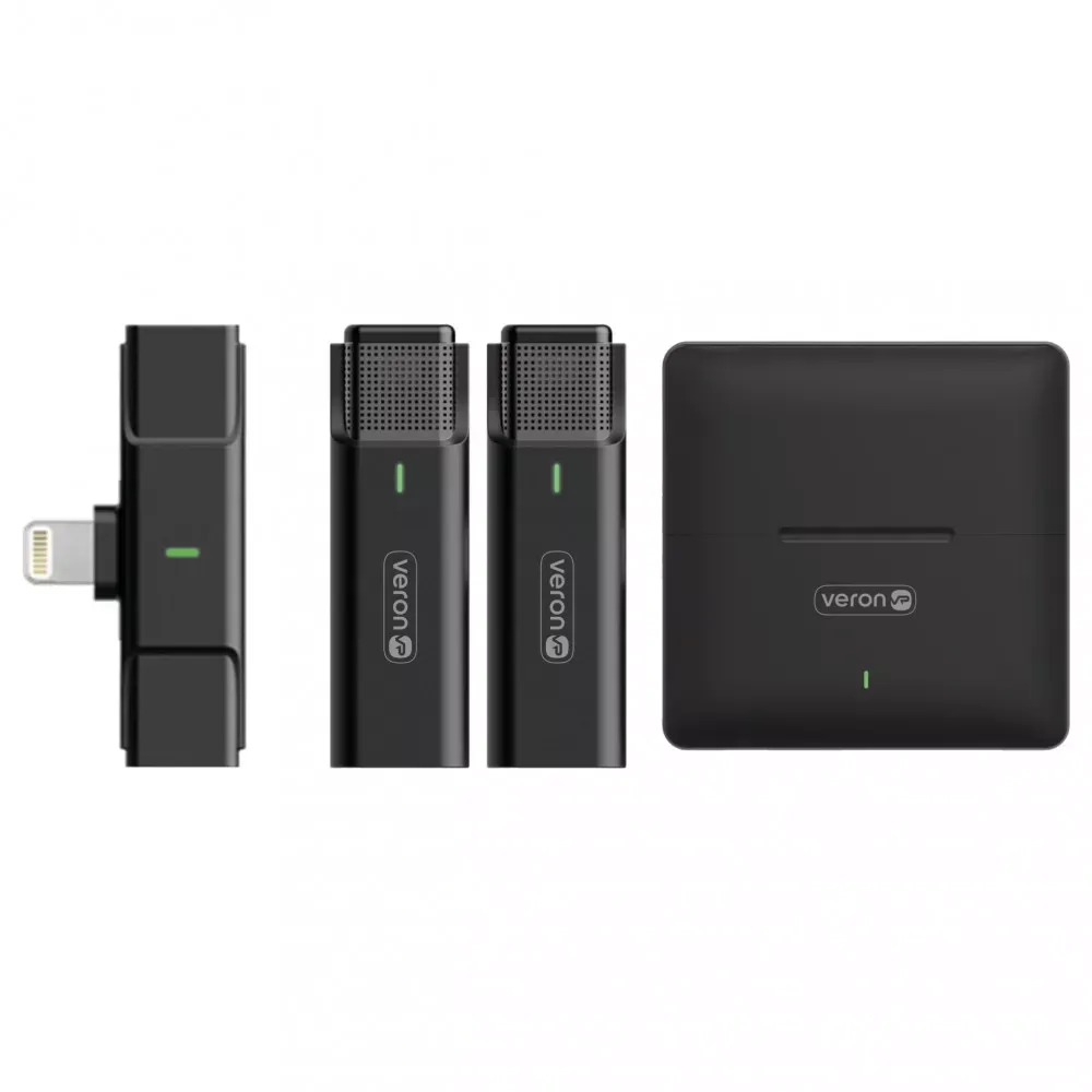 Беспроводной микрофон для телефона Lightning Veron EP033AH2-L c кейсом зарядки — VERON