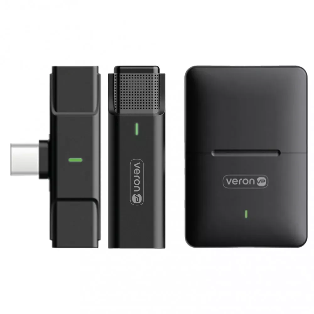 Беспроводной микрофон для телефона USB C Veron EP033AH-C c кейсом зарядки — VERON