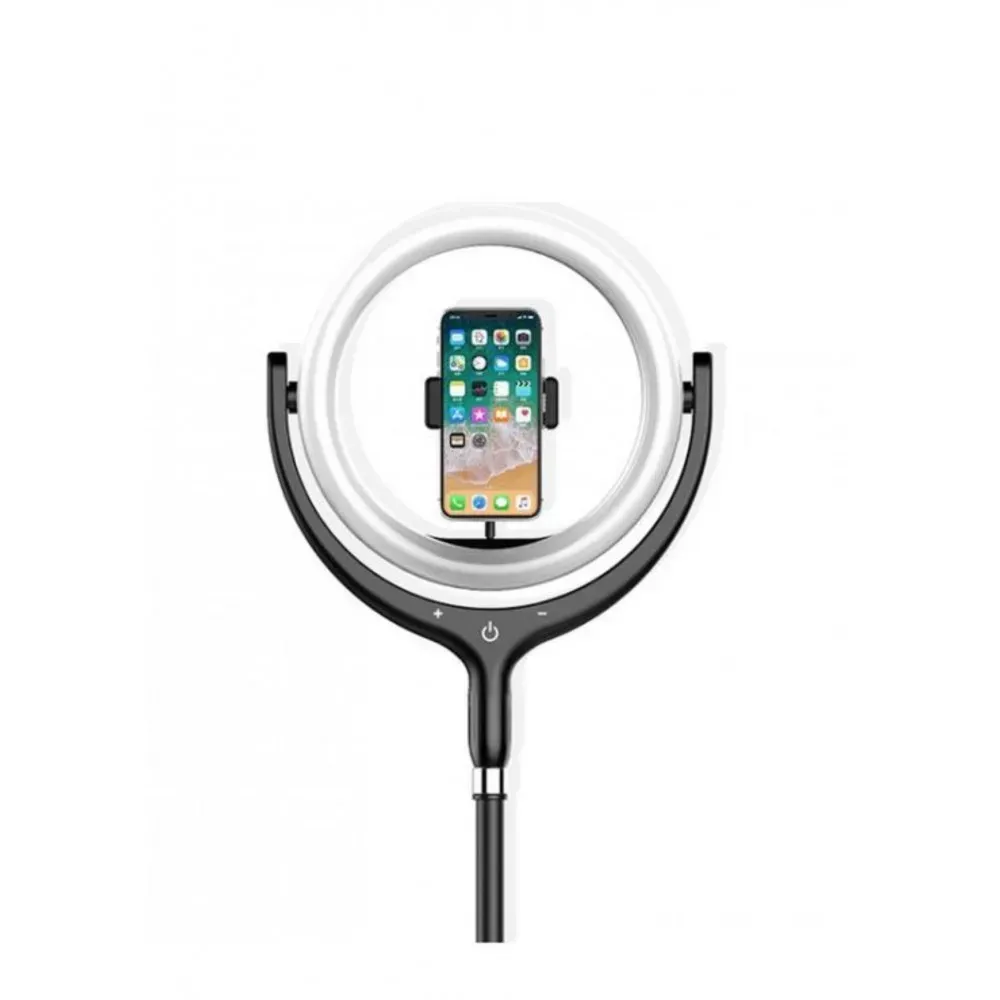 Лампа кольцевая комплект LED 26 cm 10" F-539A  96 pcs 3300K - 6000К+ holder + remote + tripod stand - фото 4