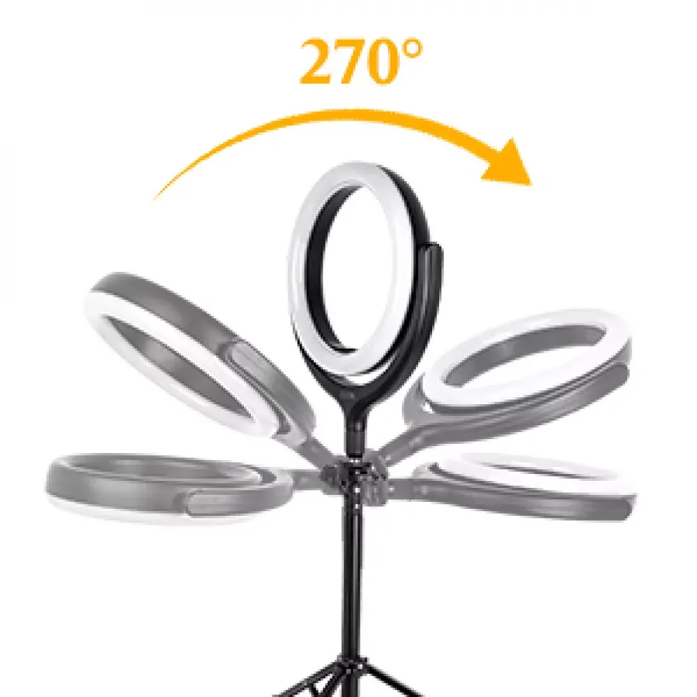 Лампа кольцевая комплект LED CODN-539B 10 inch+1.45cm tripod stand — фото 7