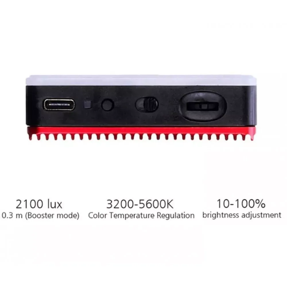 Накамерный видеосвет LED — HF-64B (500 LM/3200K-5600K/LED 64 PCS/Battery 1500 mah)  Led Display/Type-c - фото 5