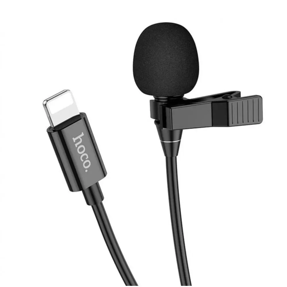 Microphone Hoco L14 iP lavalier — Black — Hoco