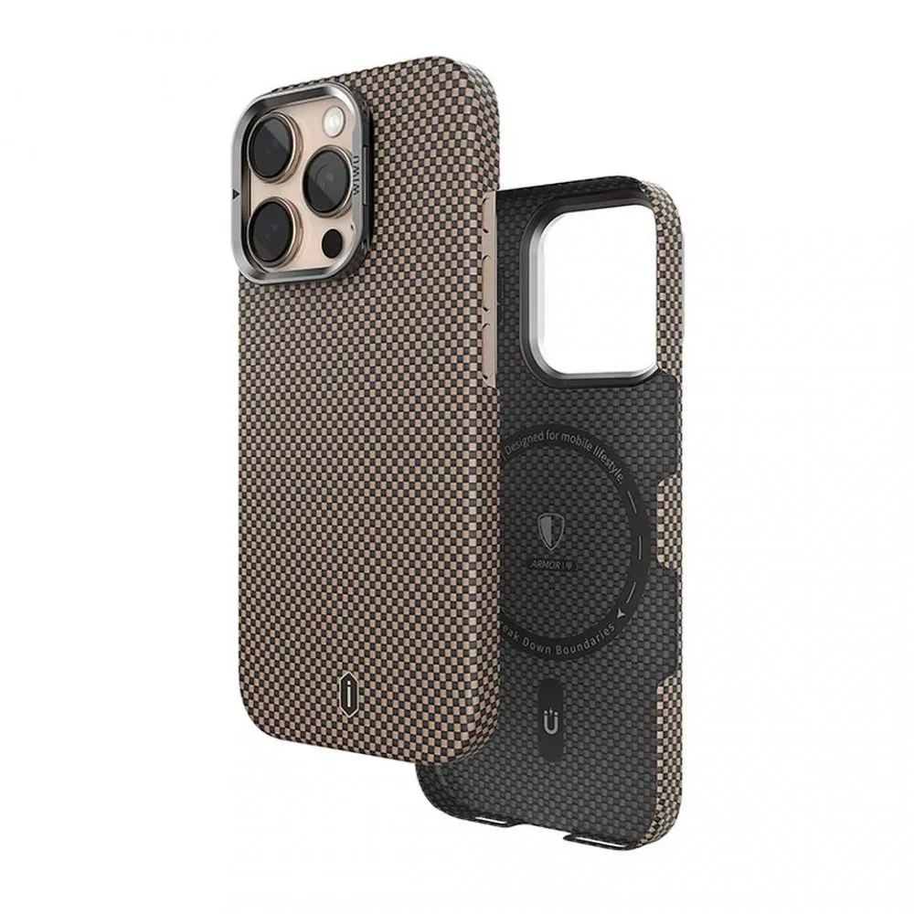 Aramid Armor Case With MagSafe DCC-208 — iPhone 16 Pro Max — Gold — Wiwu Apple iPhone 16 Pro Max