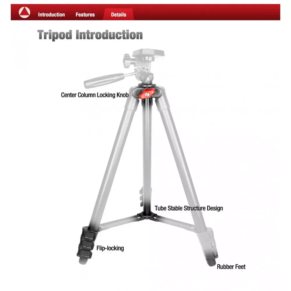 Tripod Stand Multifunctional (1.35m) ¼ | TAOTRONICS VT-831 - фото 9