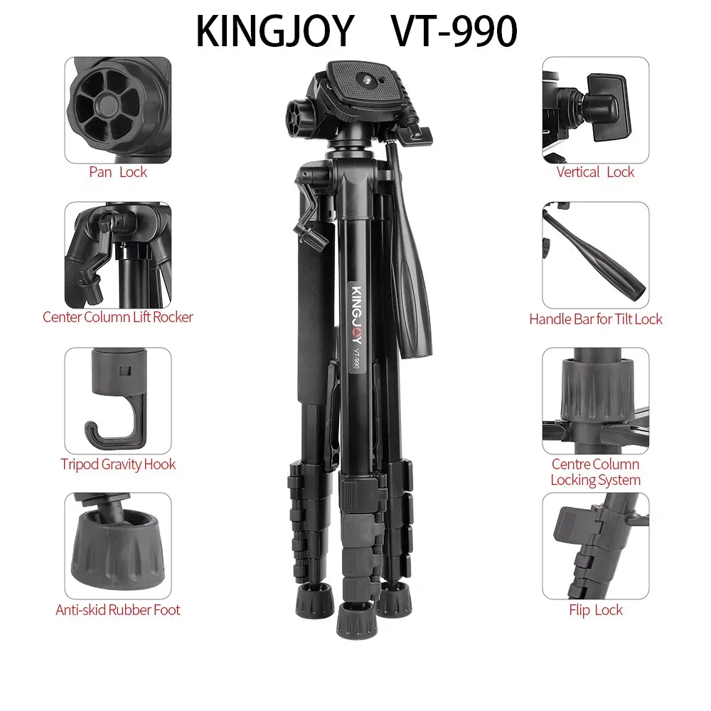 Tripod Stand Multifunctional (1.70m) ¼ | KingJoy VT-990S - фото 3