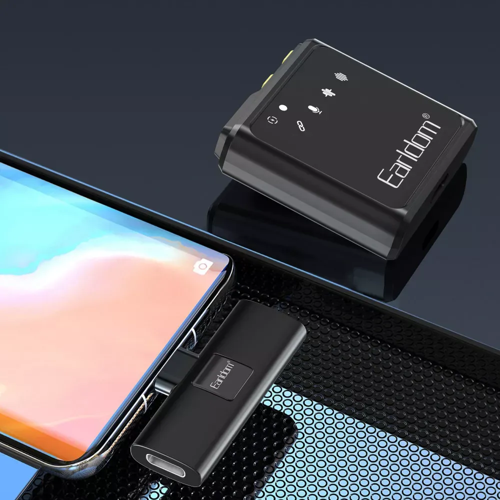 Беспроводной микрофон для телефона USB C — Earldom ET-MC10C — фото 4