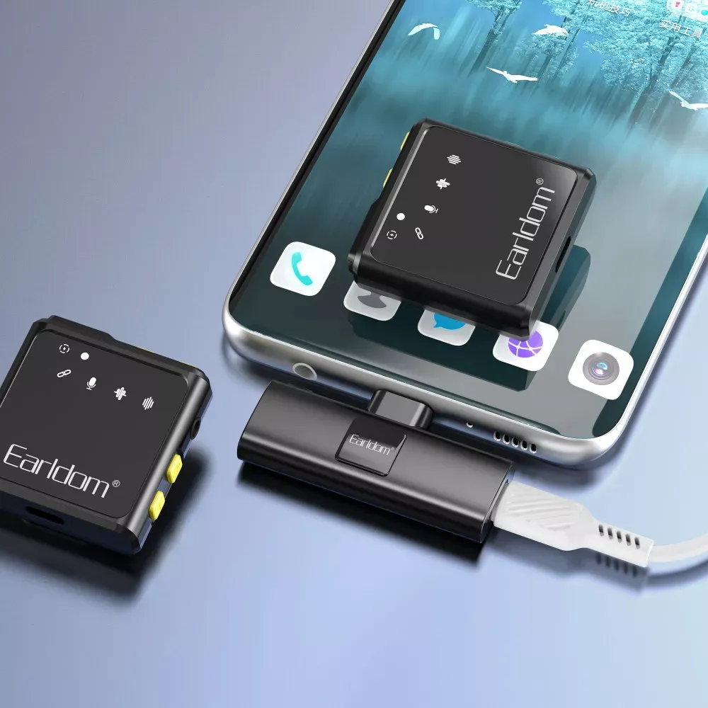 Беспроводной микрофон для телефона USB C — Earldom ET-MC10C — фото 8